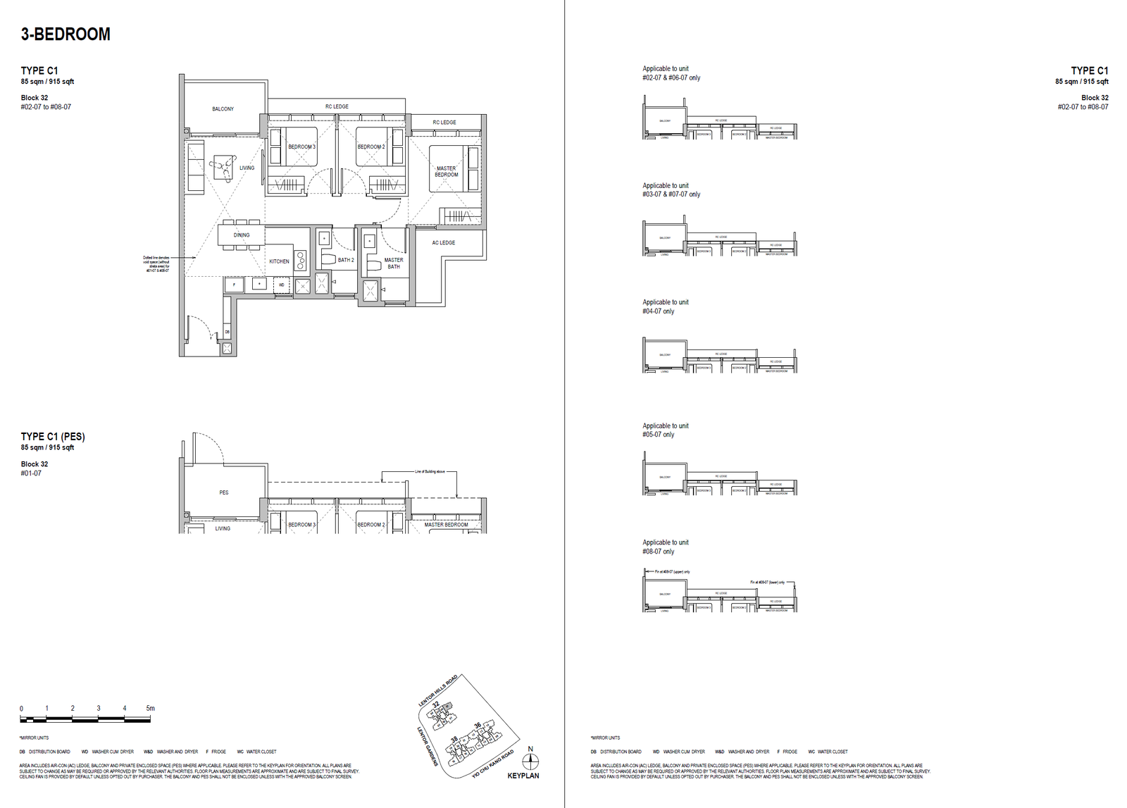 Lentoria C1 3-bedroom floor plan